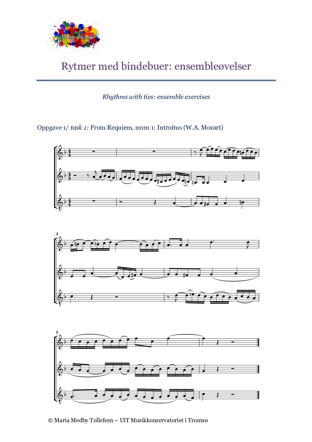 Rytmer med bindebuer 3b Musicificiumoppsett