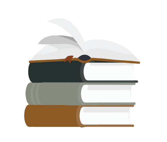 Illustrasjon av bøker